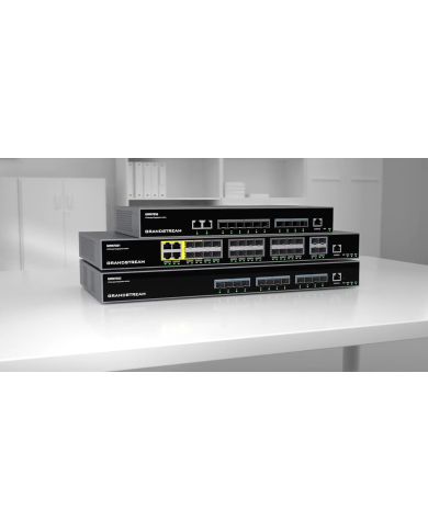 Grandstream GWN7831 L3 Switch 4× Gigabit RJ45 ports, 24× Gigabit SFP ports, and 4× 10 Gigabit SFP+ ports