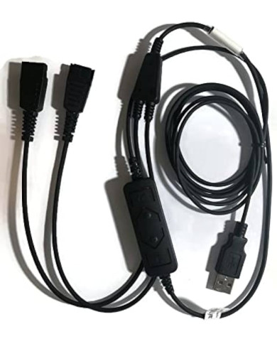 Inbertech UM010P USB Adaptor with Y-training cord (one mute controller)