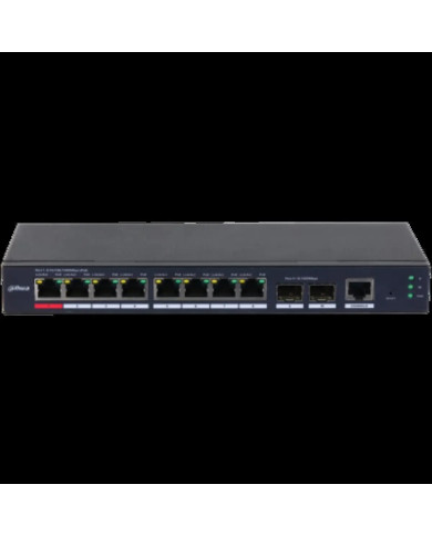 Dahua DH-S4210-8GT-110 L2  8 Gigabit PoE ports and 2 Gigabit SFP ports manageable Dahua PoE switch