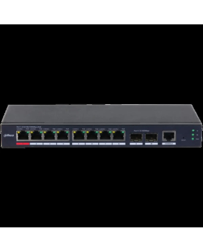 Dahua DH-S4210-8GT-110 L2  8 Gigabit PoE ports and 2 Gigabit SFP ports manageable Dahua PoE switch