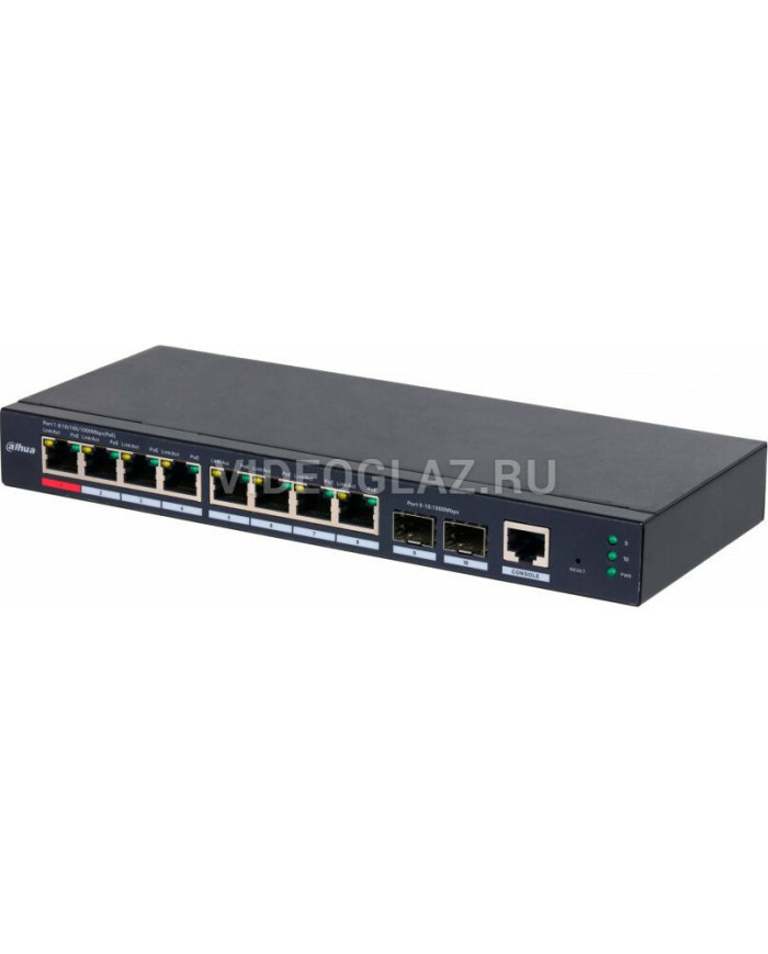 Dahua DH-S4210-8GT-110 L2  8 Gigabit PoE ports and 2 Gigabit SFP ports manageable Dahua PoE switch