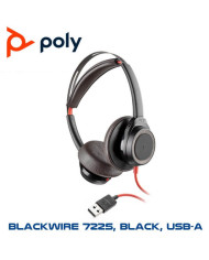 Poly Plantronics Blackwire 7225 Active Noise Cancelling Headset, USB-A (Black)