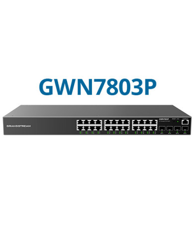 Grandstream GWN7803P | 24-Port Gigabit Ethernet Layer 2+ Managed PoE Switch