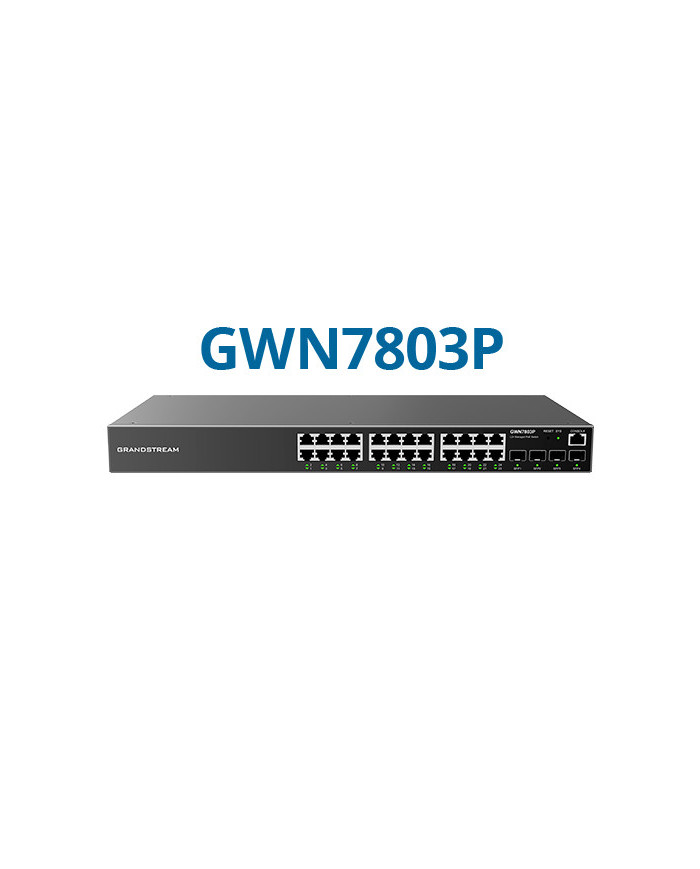 Grandstream GWN7803P | 24-Port Gigabit Ethernet Layer 2+ Managed PoE Switch