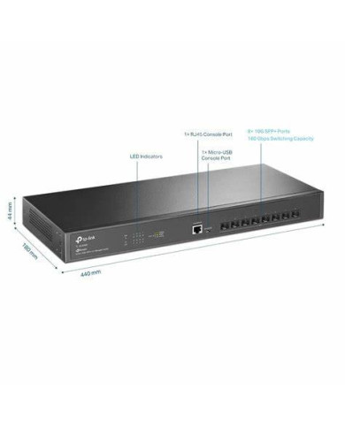 Omada TL-SX3008F JetStream 8-Port 10GE SFP+ L2+ Managed Switch