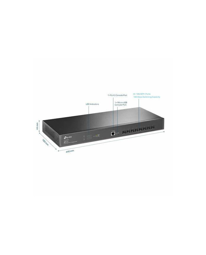 Omada TL-SX3008F JetStream 8-Port 10GE SFP+ L2+ Managed Switch