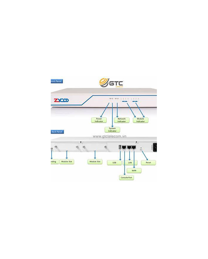 Zycoo CooVox-T200 IP PBX 200 extensions - 80 concurrent calls without modules (8 FXO capacity)