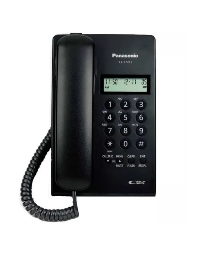 Panasonic KX-TSC75 Corded Landline Telephone, White/black