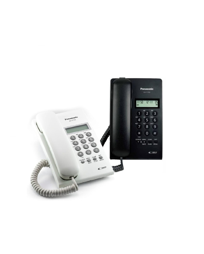 Panasonic KX-TSC75 Corded Landline Telephone, White/black