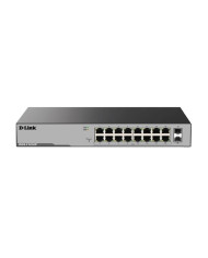 D-Link DGS-F1016P, 16-Port Gigabit Unmanaged POE Switch with 2 SFP Ports