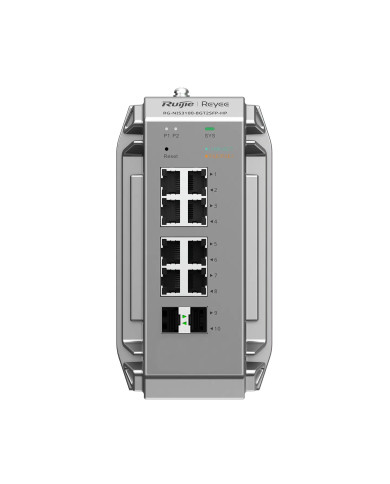 Ruijie Reyee RG-NIS3100-8GT2SFP-HP Industrial Managed Switch, 8-Port Gigabit PoE/PoE+, 2-Port SFP, 240W PoE Power budget