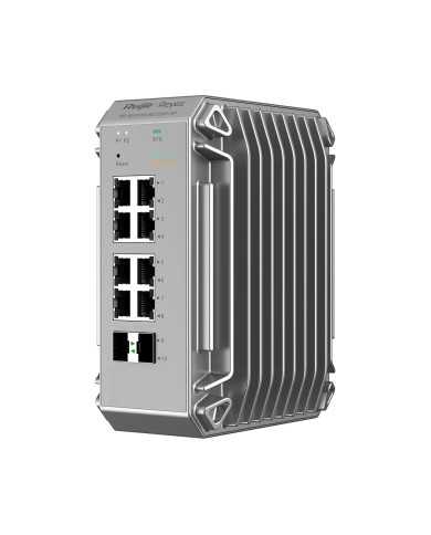 Ruijie Reyee RG-NIS3100-8GT2SFP-HP Industrial Managed Switch, 8-Port Gigabit PoE/PoE+, 2-Port SFP, 240W PoE Power budget