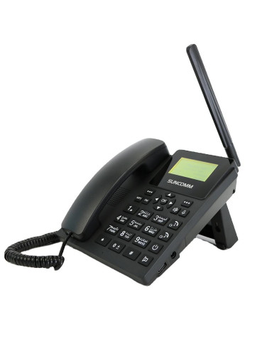 Suncomm G718 Dual SIM Wireless Desktop GSM Landline Phone - Black