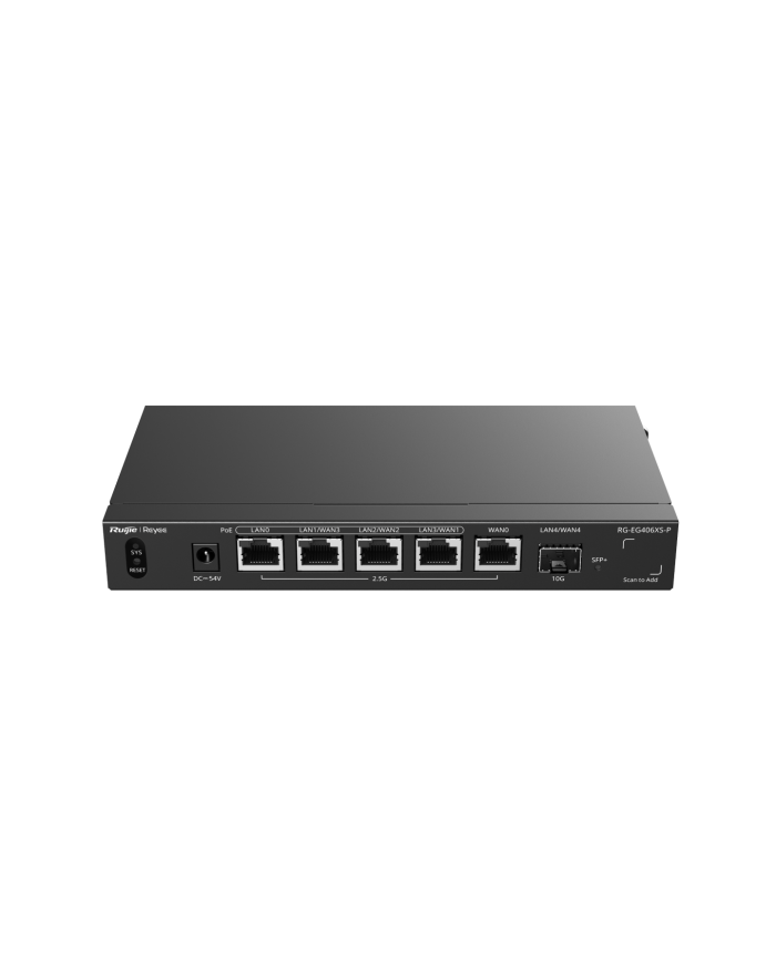 Ruijie RG-EG406XS-P 5-Port (4 PoE/PoE+) 2.5G Cloud Managed Router 1 x 10G Port