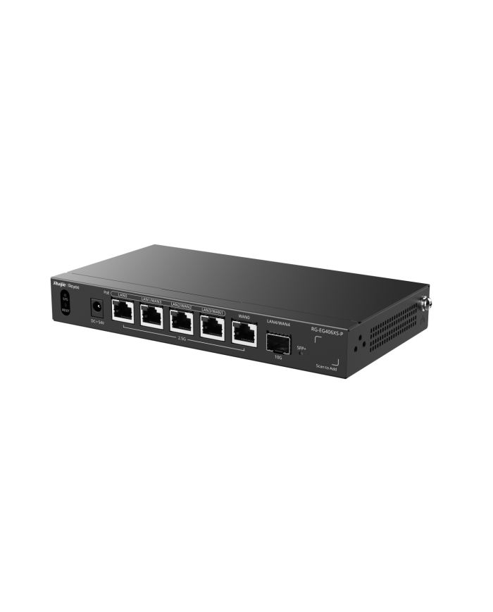 Ruijie RG-EG406XS-P 5-Port (4 PoE/PoE+) 2.5G Cloud Managed Router 1 x 10G Port