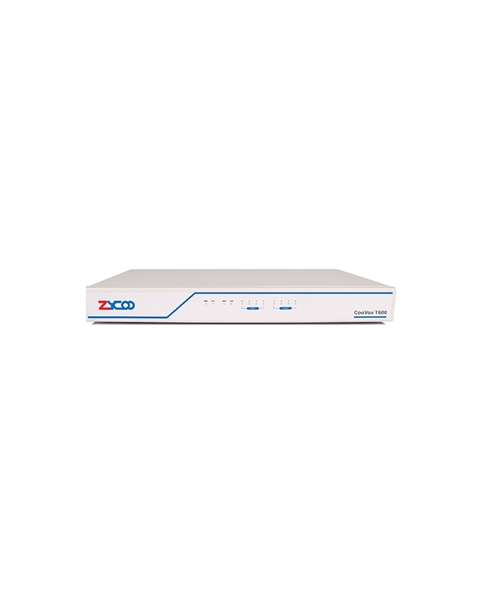 Zycoo CooVox-T600 IP PBX 600 extensions - 150 concurrent calls without modules (optional Maximum 8 FXO or 2 PRI or Combo)