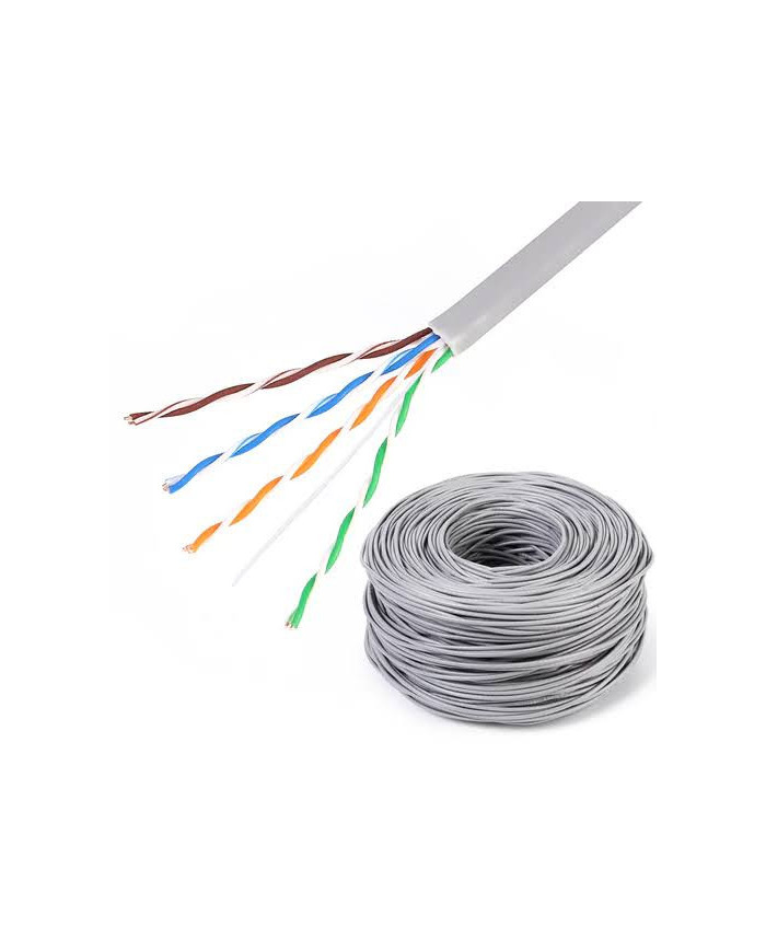 HIKVISION DS-1LN6U-G UTP CAT6 Copper Cable | 23AWG | 305M | Gray | OFC 99.95%