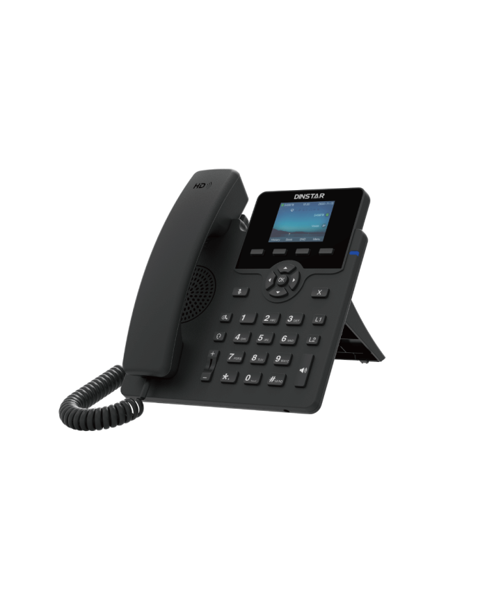 Dinstar C62UP IP Phone, HD SIP Desk Phone, 2.4″ Color TFT LCD Display, PoE Support, Dual Gigabit LAN