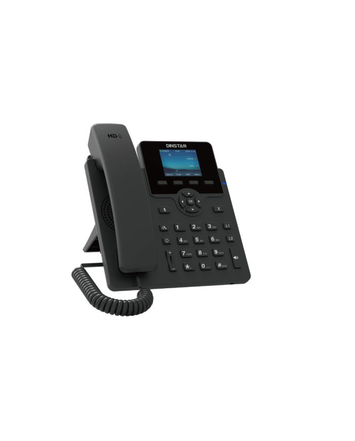Dinstar C62UP IP Phone, HD SIP Desk Phone, 2.4″ Color TFT LCD Display, PoE Support, Dual Gigabit LAN