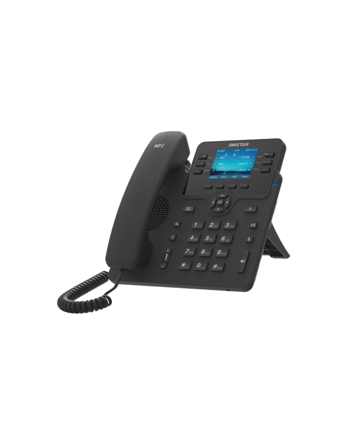 Dinstar C63GP HD Business IP Phone – 2.8" Color Display, 6 SIP Accounts, Dual Gigabit Ports & PoE