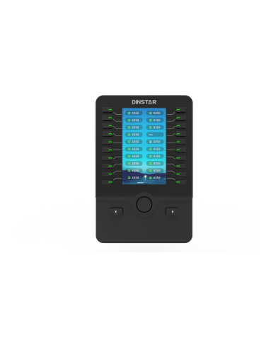 Dinstar DXP60 Color LCD Key Expansion Module – 20 Physical Keys, 3-Page / 60 Programmable BLF Keys for Receptionists & Operators