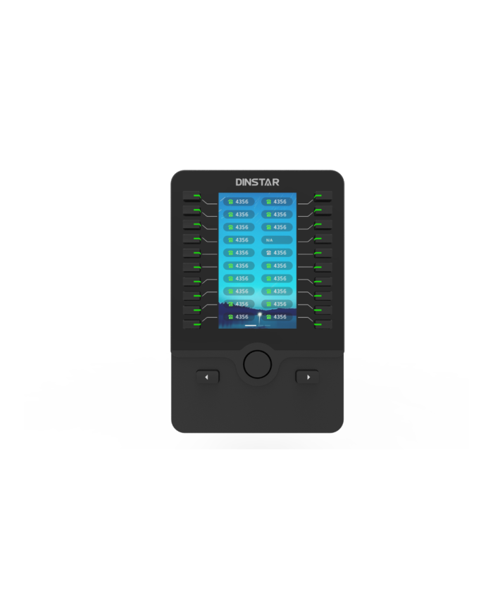 Dinstar DXP60 Color LCD Key Expansion Module – 20 Physical Keys, 3-Page / 60 Programmable BLF Keys for Receptionists & Operators