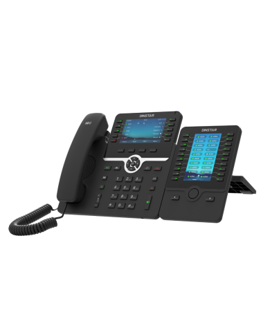 Dinstar DXP60 Color LCD Key Expansion Module – 20 Physical Keys, 3-Page / 60 Programmable BLF Keys for Receptionists & Operators