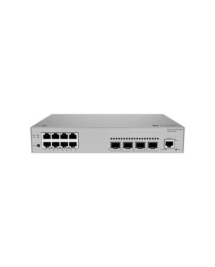 Huawei S220S-24T4JX (24*10/100/1000BASE-T ports, 2*10GE SFP+ ports, 2*2.5GE SFP ports, built-in AC power)