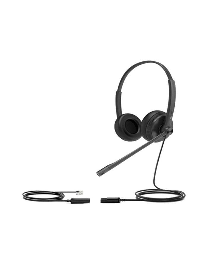 Yealink YHS34 Dual Professional Call Center Headset – Binaural Noise-Cancelling Mic with QD to RJ9 Cable for IP Phones