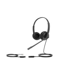 Yealink YHS34 Dual Professional Call Center Headset – Binaural Noise-Cancelling Mic with QD to RJ9 Cable for IP Phones