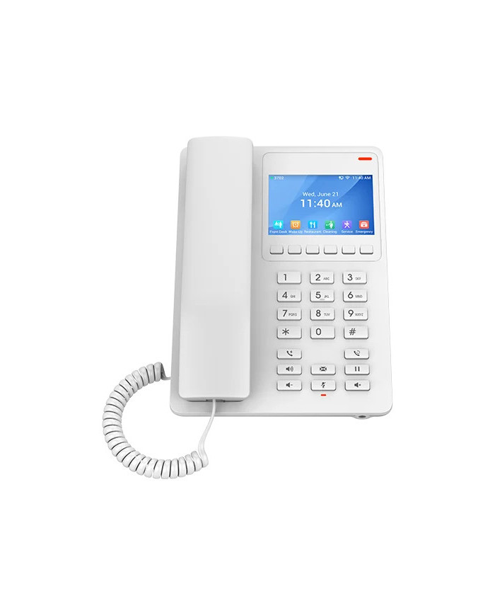 Grandstream GHP630 Desktop Hotel IP Phone with 3.5" Color LCD Screen - White (PoE)