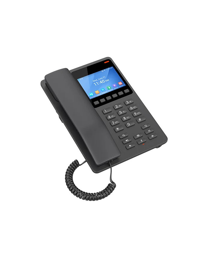 Grandstream GHP631 Desktop Hotel IP Phone with 3.5" Color LCD Screen - Black (PoE)