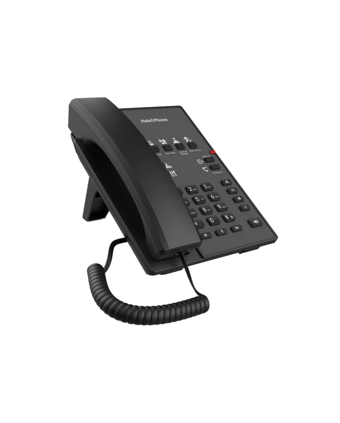 Fanvil H1 Hotel IP Phone (2 SIP Lines, Wall-Mountable, PoE) - Black