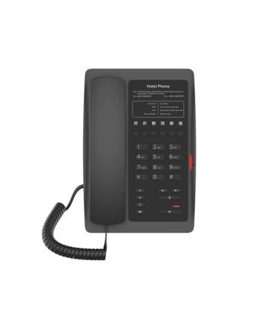Fanvil H3 Classic Hotel IP Phone (1 SIP Line, 6 Programmable Soft Keys, PoE) - Black or White