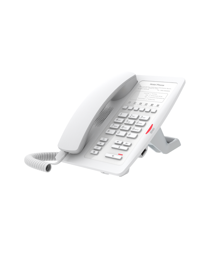 Fanvil H3 Classic Hotel IP Phone (1 SIP Line, 6 Programmable Soft Keys, PoE) - Black or White