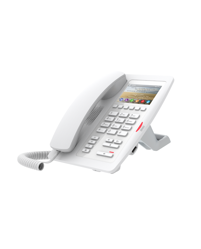 Fanvil H5 High-End Color Screen Hotel IP Phone (3.5-inch Color LCD, 6 Soft Keys, PoE) - Black or White