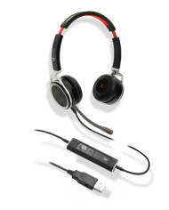 VT X100 Wired Call Center USB Headset Duo, In The Ear, Black