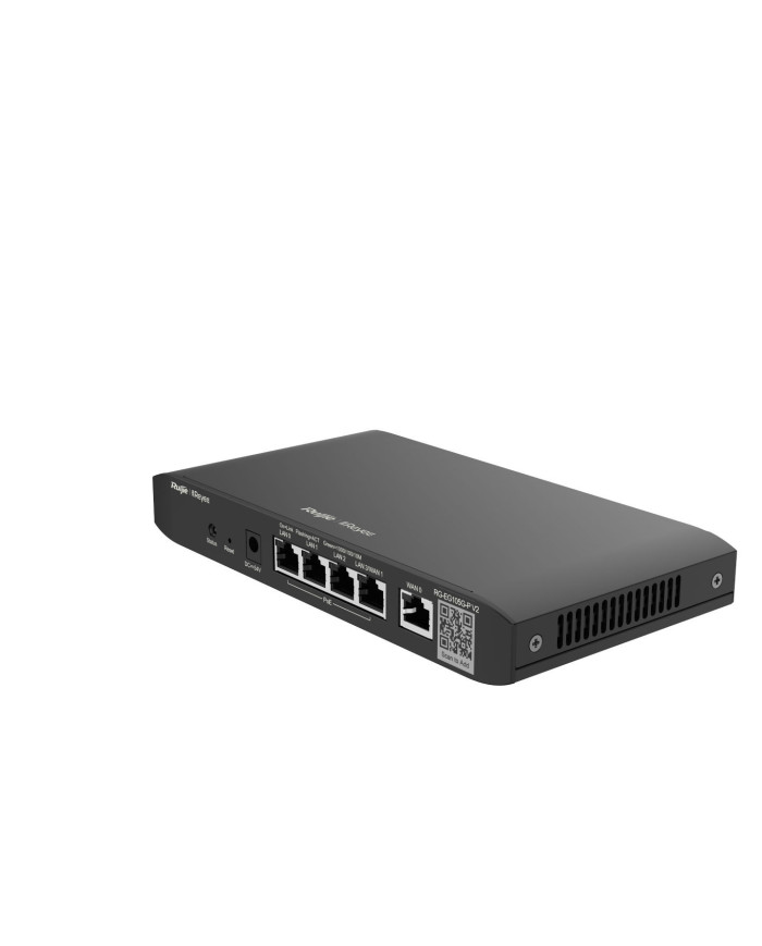 Ruiji RG-EG105G-P V2 Reyee Cloud Managed PoE Router, 5 Gigabit Ports, 4 PoE+ Out, 100 Users, 600 Mbps