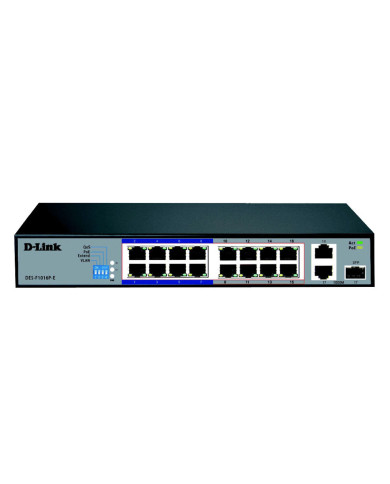 D-Link DES-F1016P 16-Port PoE+ Surveillance Switch