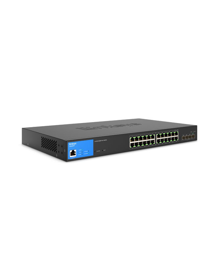 Linksys LGS328PC 24-Port Managed Gigabit PoE+ Switch 250W with 4 1G SFP Uplinks TAA Compliant