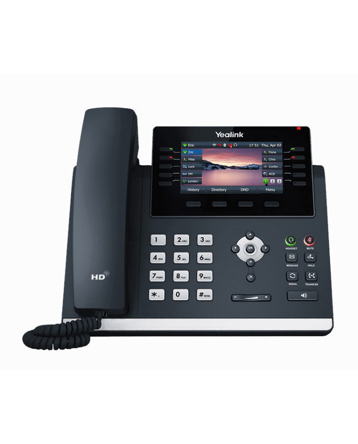 Yealink T46U IP Phone, 16 VoIP Accounts. 4.3-Inch Color Display.
